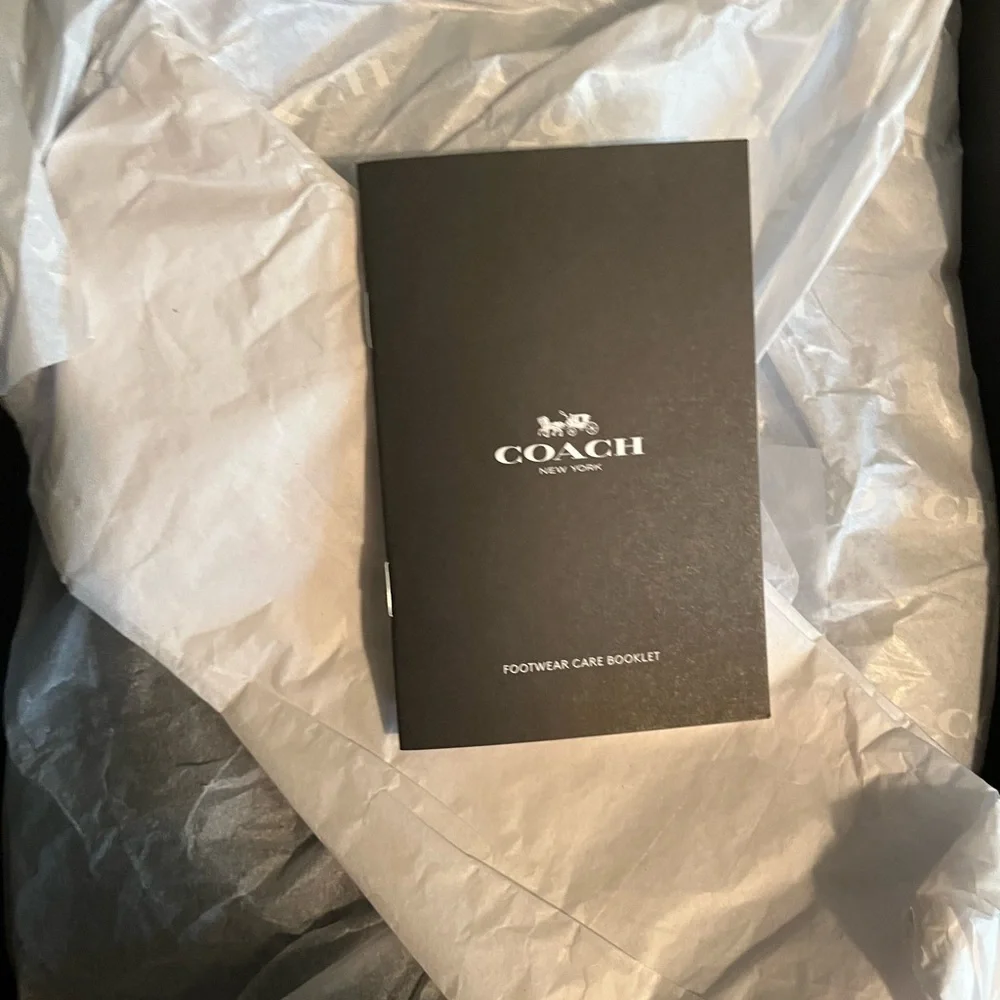 Coach Rivington Rain Bootie Black Rubber 6 B (M) Brand New
